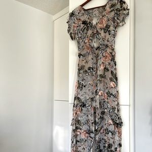 For love  and lemons multi coloured maxi dress. Small large. Can fit medium.